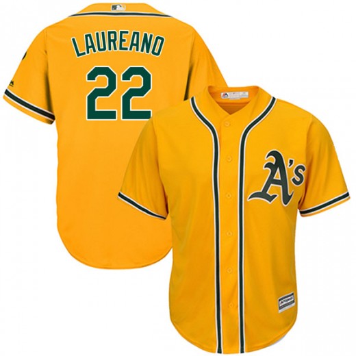 Men's Oakland Athletics #22 Ramón Laureano Yellow Stitched MLB Jersey